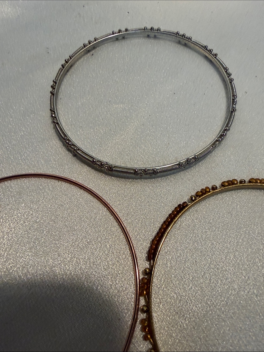 Source Unknown Rose Gold, Gold & Silver Stackable Bracelet Set - Picture 5 of 5